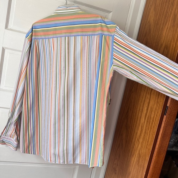 Paul & Shark Yachting Men’s Button Down Collared Shirt Colorful Stripe Print - Picture 8 of 16